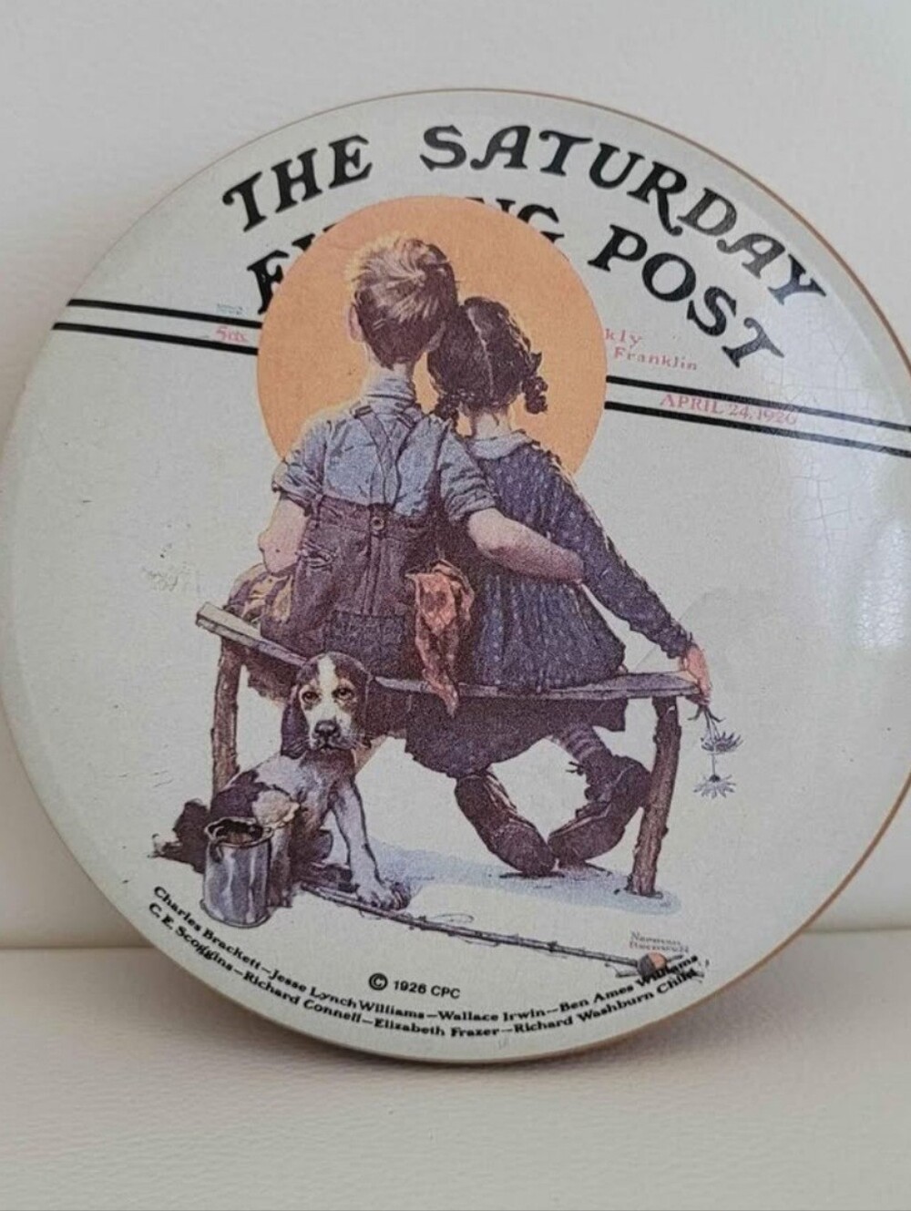 Vintage Norman Rockwell "Little Spooners" Collector Tin | Saturday Evening Post